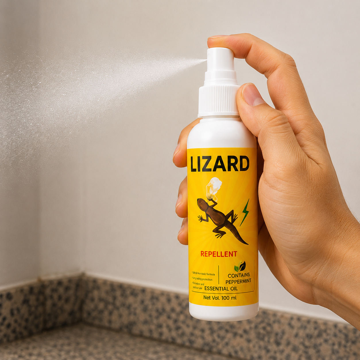 Lizard Repellent Spray – Herbal & Non-Toxic Formula, 100ml (1 Pc)