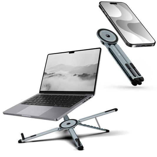 4 in 1 Aluminium Laptop Stand for Phone, Tablet & Laptop
