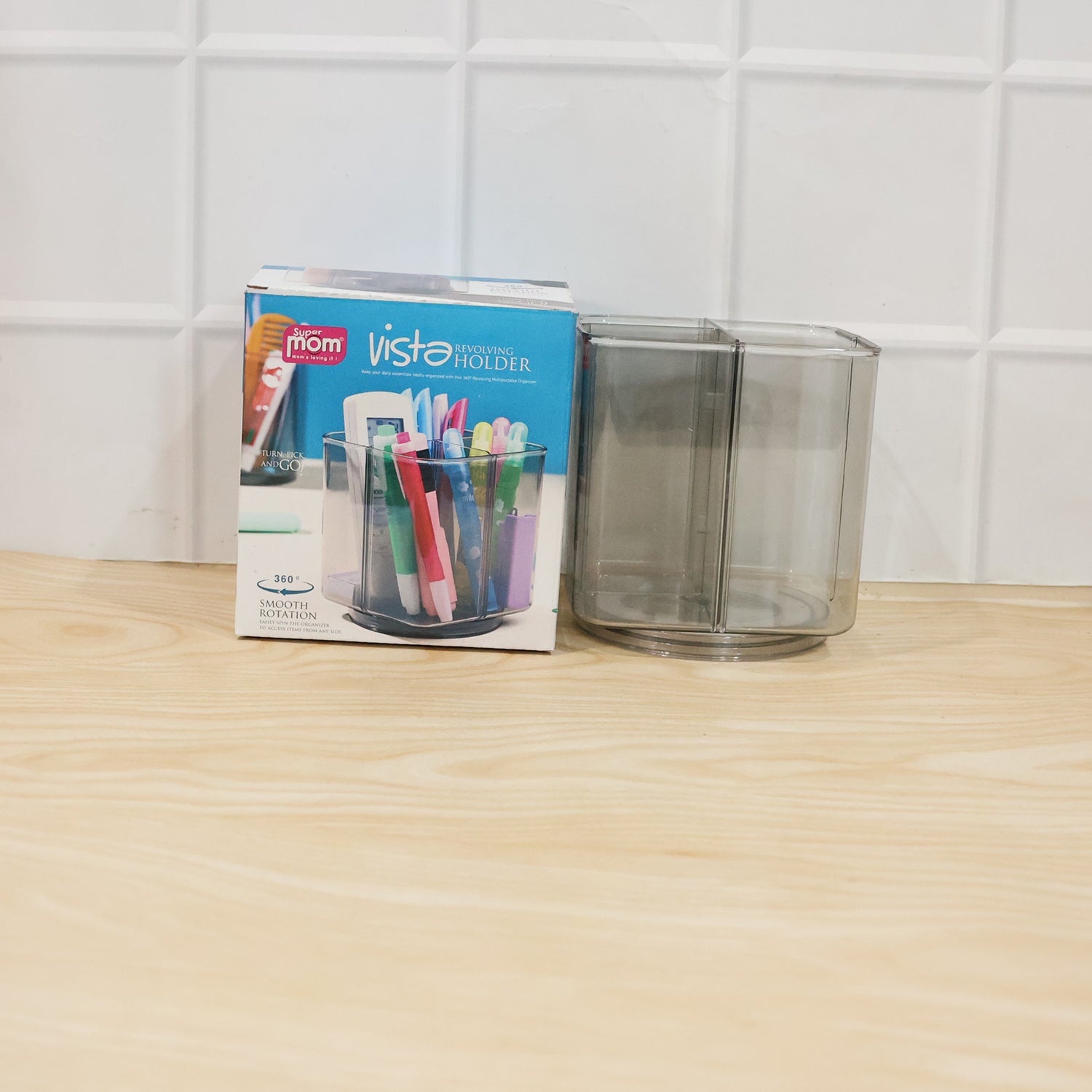 Supermom Vista Revolving Holder 360 Rotating Pen Stand (1 Pc)