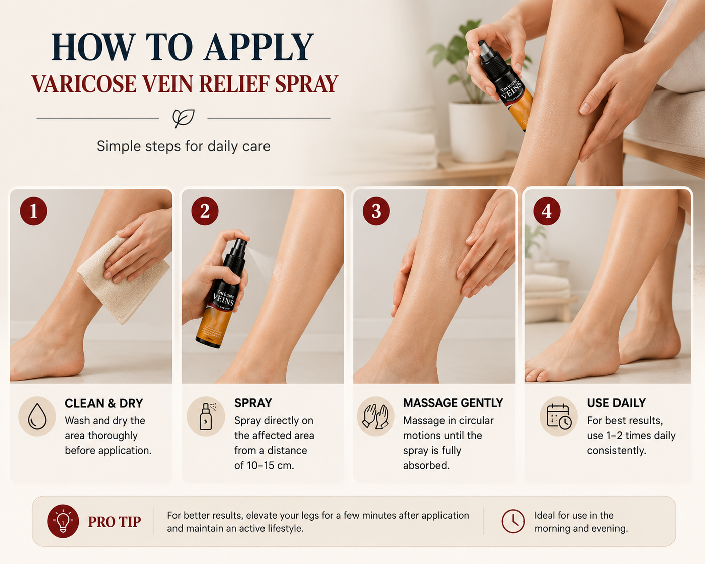 Varicose Vein Relief Spray | Pack of 2 (2 x 50ml)