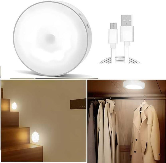 Motion Sensor Light For Home With Usb Charging Wireless Self Adhesive Led Night Light (Pack Of 2)