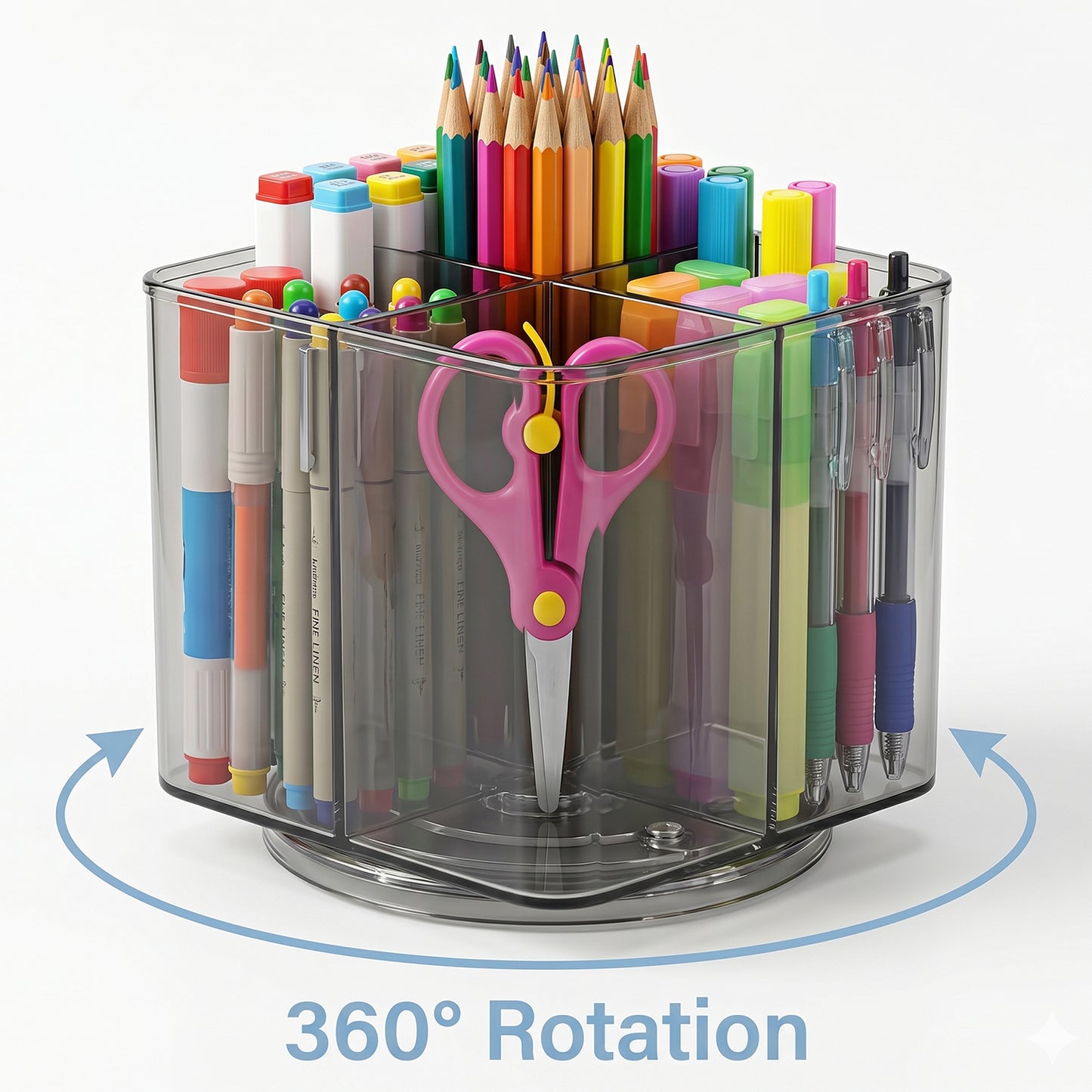 Supermom Vista Revolving Holder 360 Rotating Pen Stand (1 Pc)